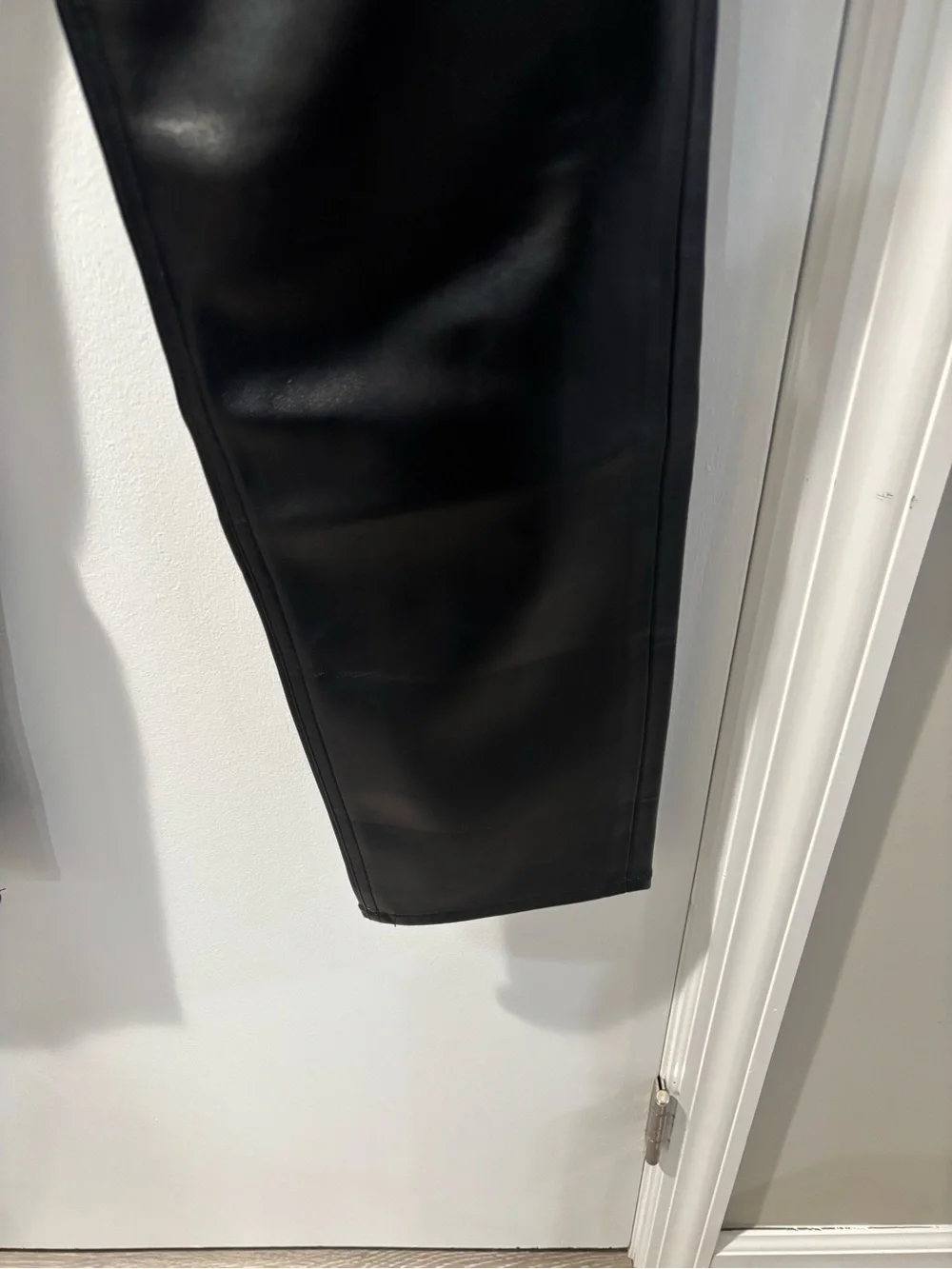 NWOT Anine Bing Vegan Black Faux Leather High-Rise Pants